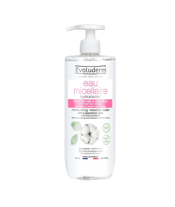 Evoluderm  - Sensitive Skin Micellar Cotton Extract Cleansing Water