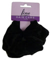 Fine LinesUK Velvet Ponytail Scrunchies 6012 B Black