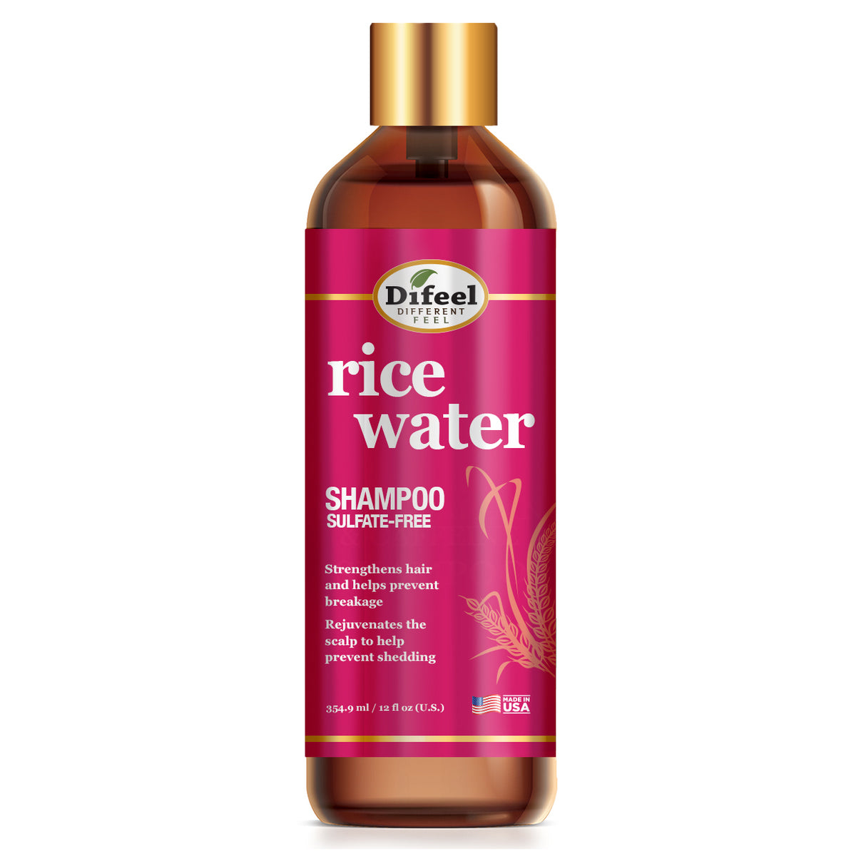 Difeel Rice Water Sulfate Free Shampoo 355ml