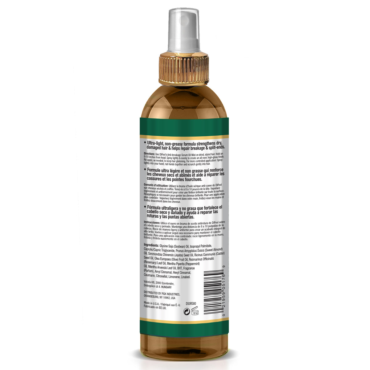 Difeel Rosemary And Mint Anti Breakage Serum Oil Mist 237ml