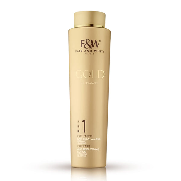 F&W Gold Ultimate Prepare 1 AHA Brightening Lotion - 360ml - Afro Hair Boutique