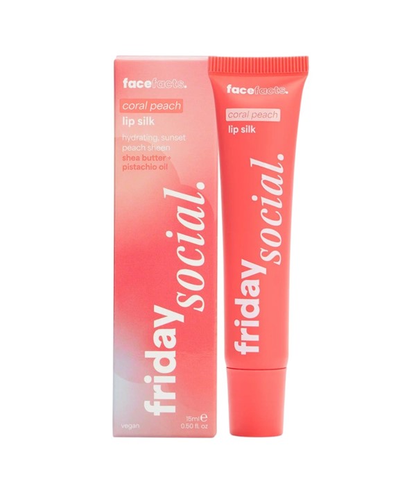 Face Facts  Friday Social Lip Silk Coral Peach