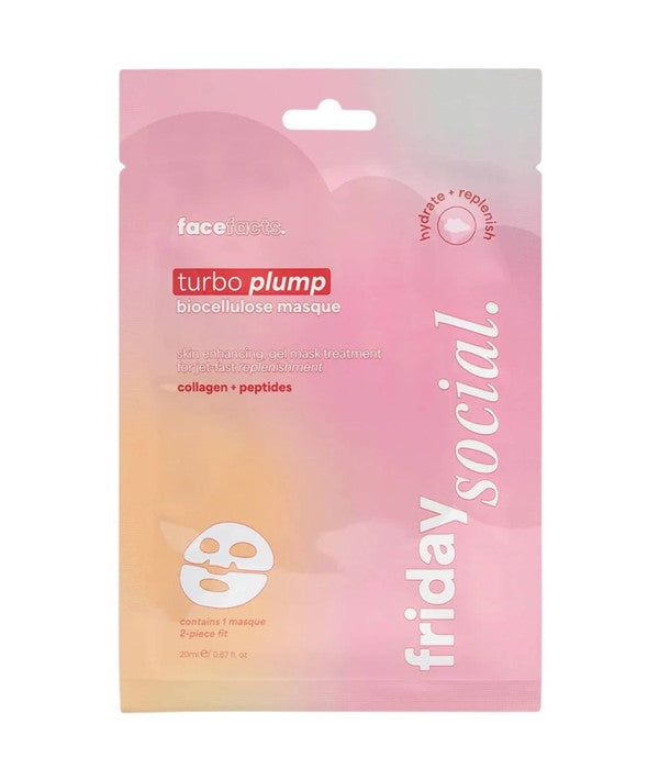 Face Facts  Friday Social Turbo Plump Biocellulose Masque