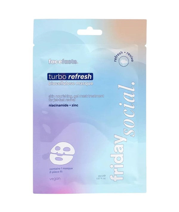 Face Facts  Friday Social Turbo Refresh Biocellulose Masque