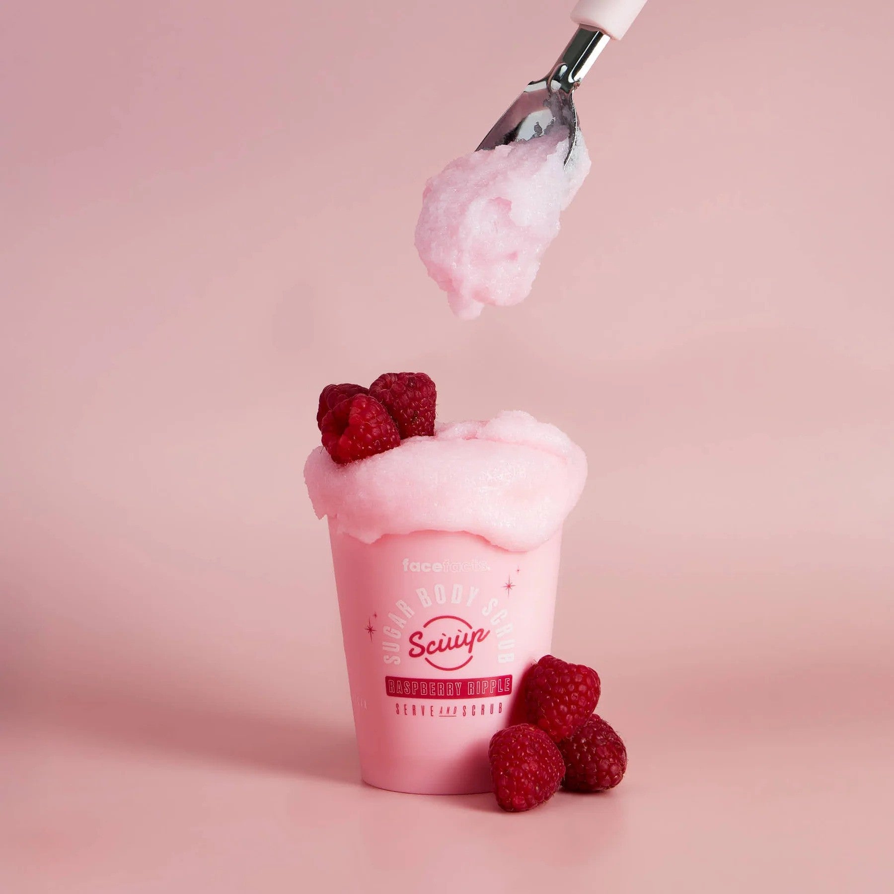 Face Facts  Scuup Raspberry Ripple Sugar Body Scrub