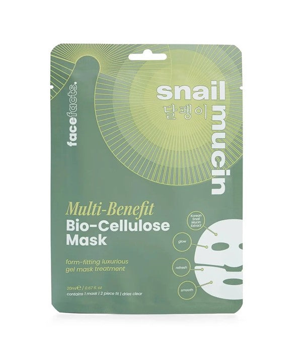 Face Facts  Snail Mucin Multi Benefit Bio Cellulose Mask