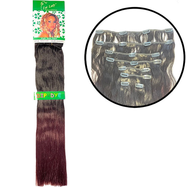 Firstlady 1St Lady Biotex Full Head Dip Dye Clip On 18