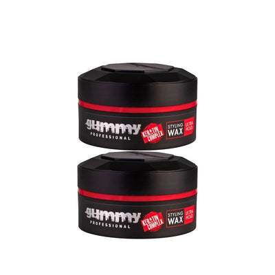 Gummy Hair Styling Wax Ultra Hold Keratin Complex - 150ml Pack of 2