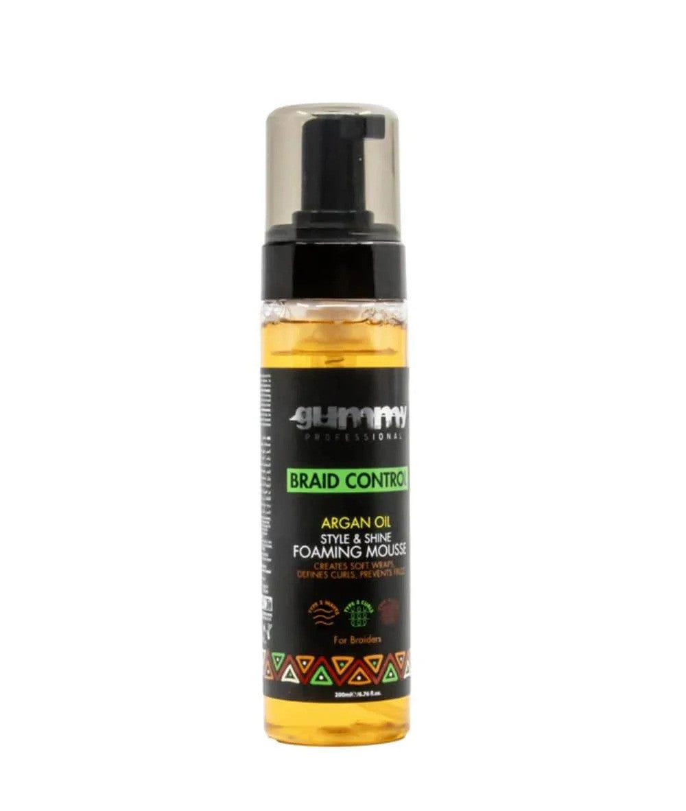 Fonex Gummy Braid Control Argan Oil Style And Shine Foaming Mousse