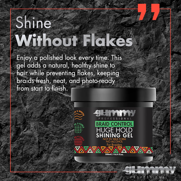 Fonex Gummy Braid Control Huge Hold Shining Gel