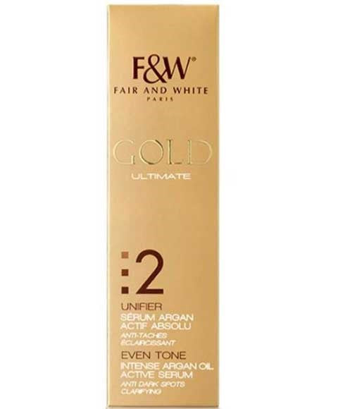 fair and white Gold Ultimate Even Tone Intense Argan Oil Active Serum