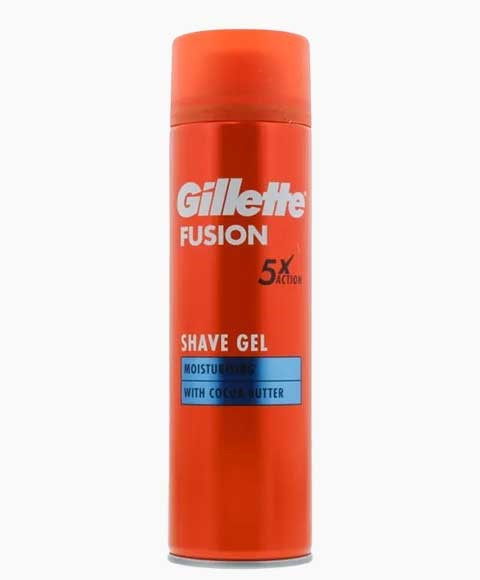 Gillette Fusion 5X Action Moisturising Shave Gel With Cocoa Butter