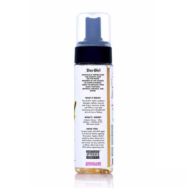 Doux BeeGirl Crazy Sexy Curl Super Charged Honey All In1 Setting Foam 100ml 207ml - Afro Hair Boutique