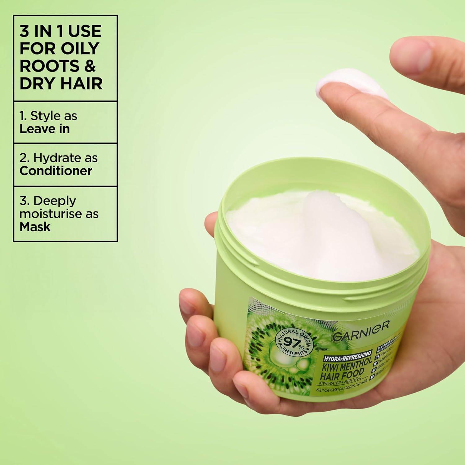 Garnier  Hydra Refreshing Kiwi Menthol Hair Food