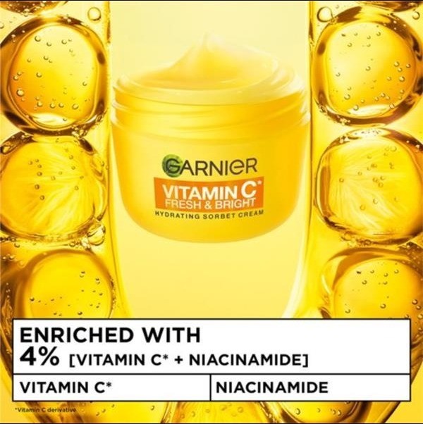 Garnier  Vitamin C Fresh And Bright Hydrating Sorbet Cream
