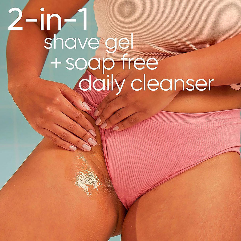 GILLETTE Satin Bikni Skin Care 2 In 1 Cleanser And Shave Gel 
