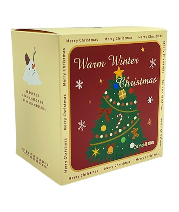 Good Luck  Warm Winter Christmas DIY Candle Sand Painting