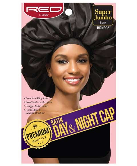 Red By Kiss Satin Day And Night Cap Black HDNP02 