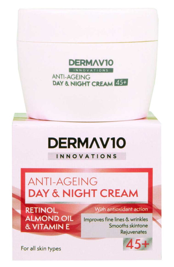Derma V10 Anti Ageing Day And Night Cream 45Plus 50ml - Afro Hair Boutique