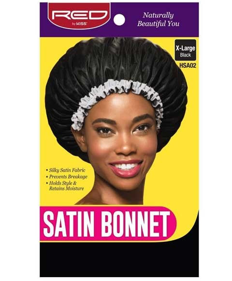 Red By Kiss Satin Bonnet Black HSA02