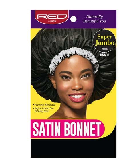 Red By Kiss Satin Bonnet Black HSA03