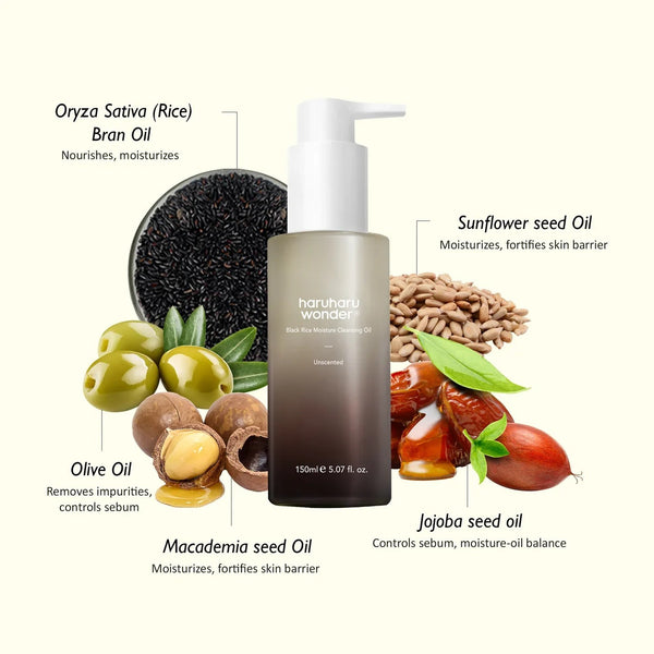 Haruharu Wonder  Black Rice Moisture Unscented Cleansing Oil