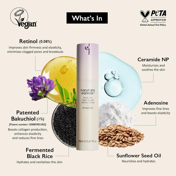 Haruharu Wonder  Black Rice Night Knight Retinol Serum