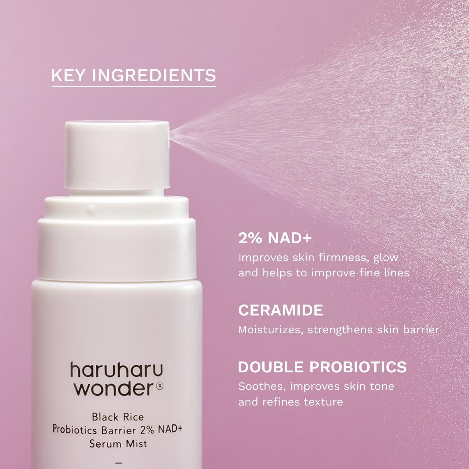 Haruharu Wonder  Black Rice Probiotics Barrier NAD Plus Serum Mist