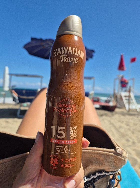 Hawaiian Tropic  Glowing Protection Beautiful Tan Dry Oil Spray 15SPF