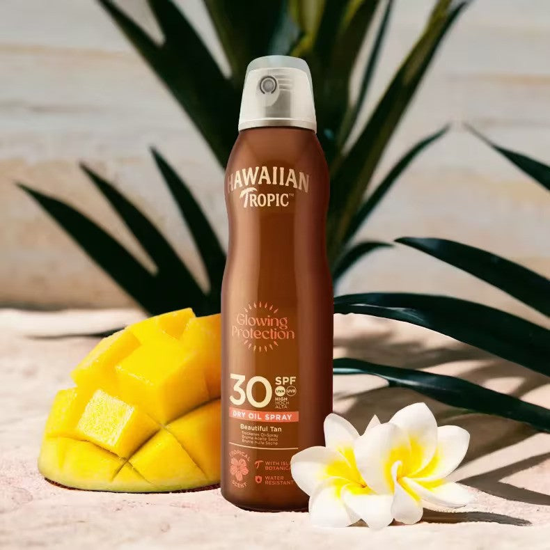 Hawaiian Tropic  Glowing Protection Beautiful Tan Dry Oil Spray 30SPF