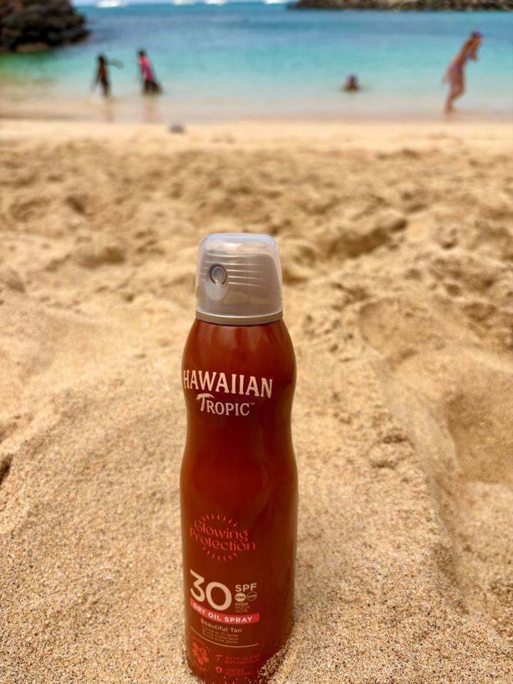Hawaiian Tropic  Glowing Protection Beautiful Tan Dry Oil Spray 30SPF