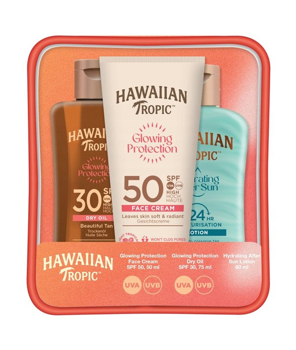 Hawaiian Tropic  Glowing Protection Sunscreen Trio Travel Bag