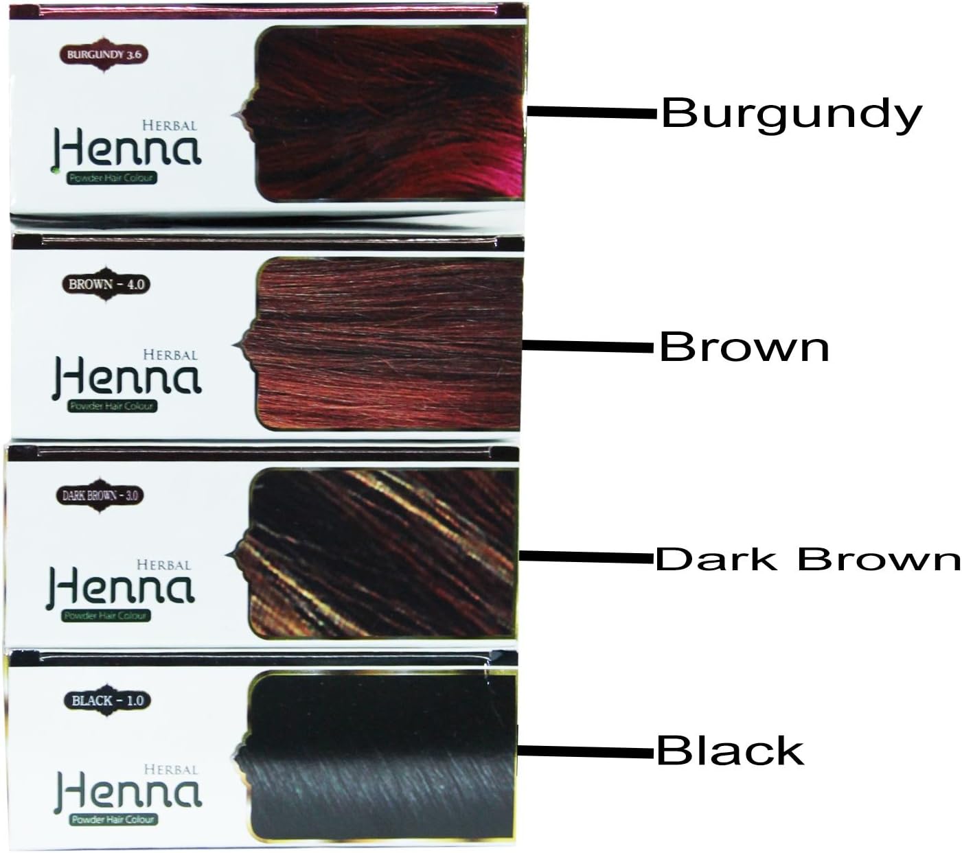 Herbal Henna Powder Hair Color in Black, Brown, Dark Brown & Burgundy Full Range - Afro Hair Boutique