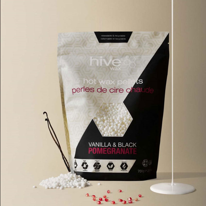 Hive  Hot Wax Pellets Vanilla And Black Pomegranate