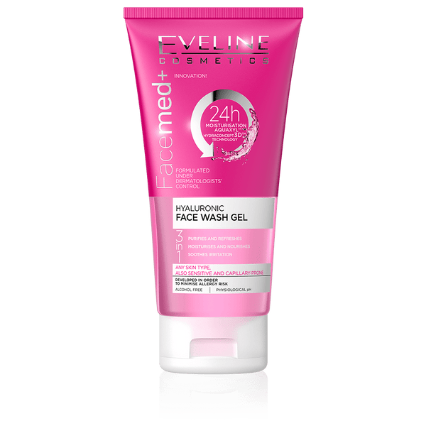 Eveline Facemed Hyaluronic Moisturising Face Wash Gel 150ml