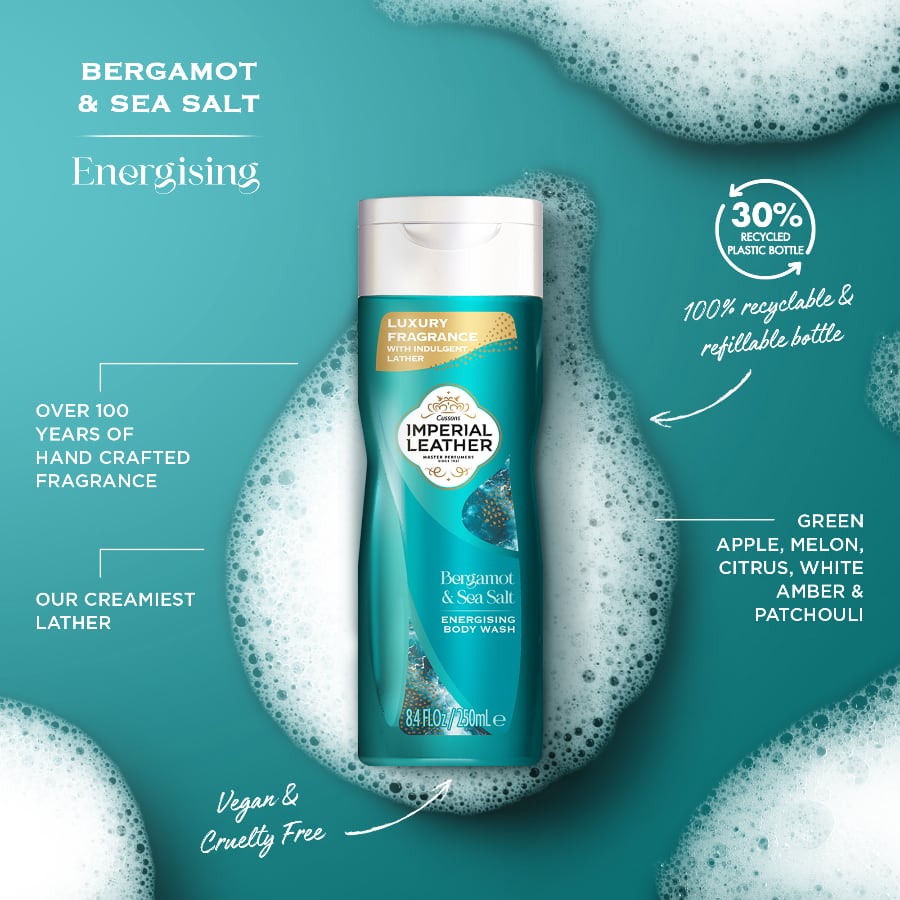 Cussons Imperial Leather Bergamot And Sea Salt Energising Body Wash 250ml / 500ml