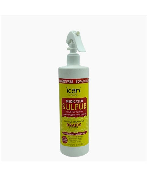 Ican London Ican Medicated Sulfur Dandruf Treatment Braids Spray
