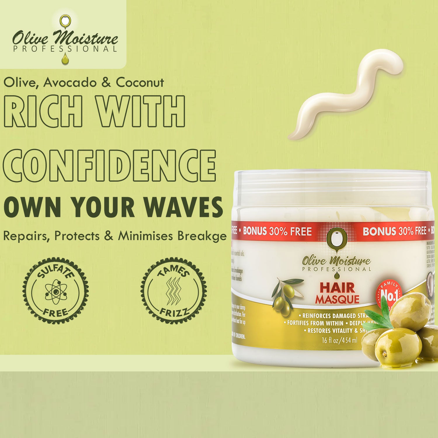 Olive Moisture Professional Hair Masque - 454ml