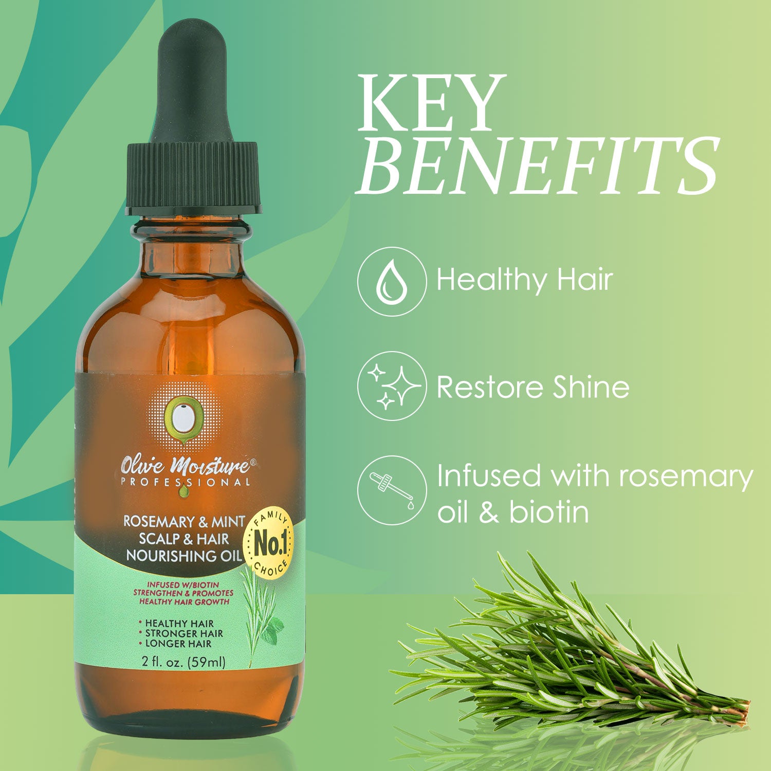 Olive Moisture Professional Rosemary And Mint Scalp And Hair Nourishing Oil 59ml