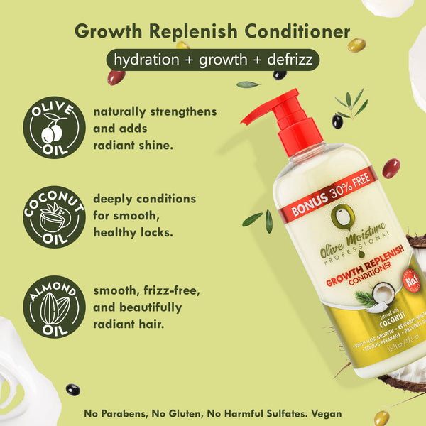 Olive Moisture Professional Growth Replenish Conditioner - 473ml