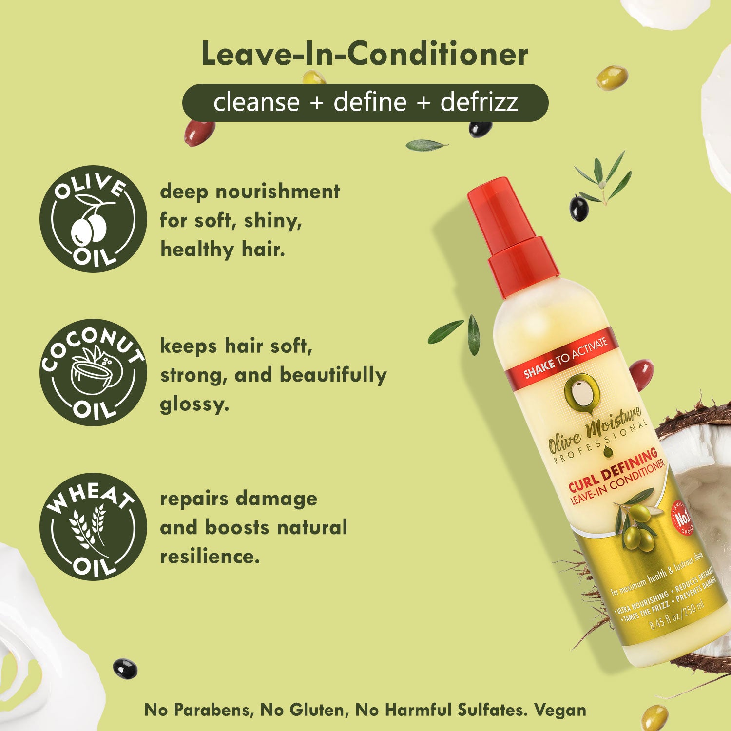 Olive Moisture Professional Curl Defining Leave In Conditioner - 250ml