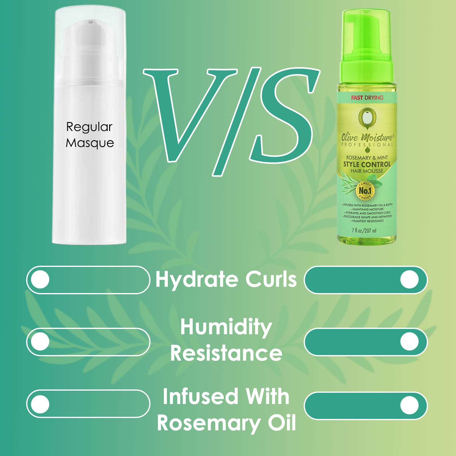 Olive Moisture Professional Rosemary And Mint Style Control Hair Mousse 207ml