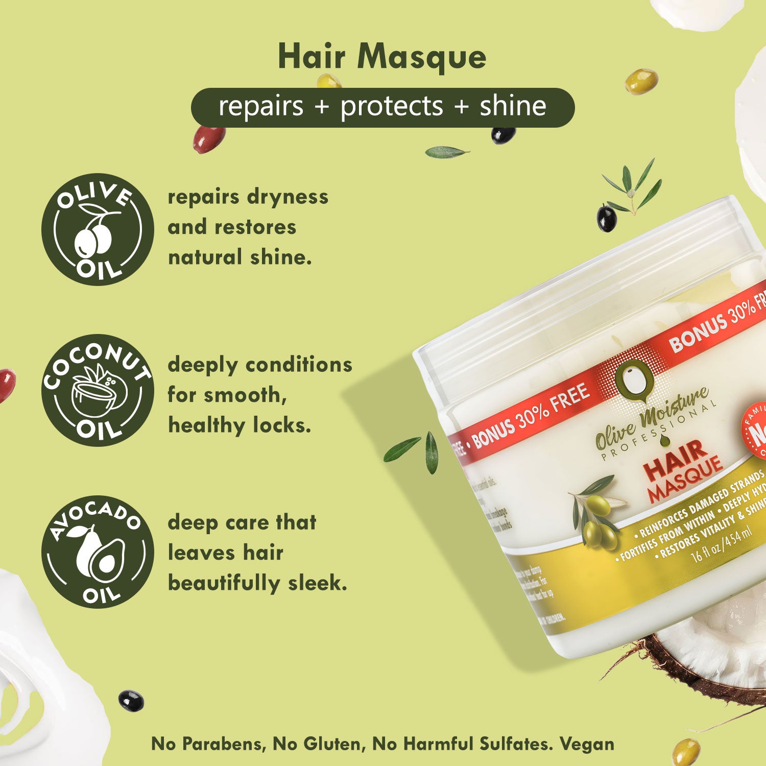 Olive Moisture Professional Hair Masque - 454ml