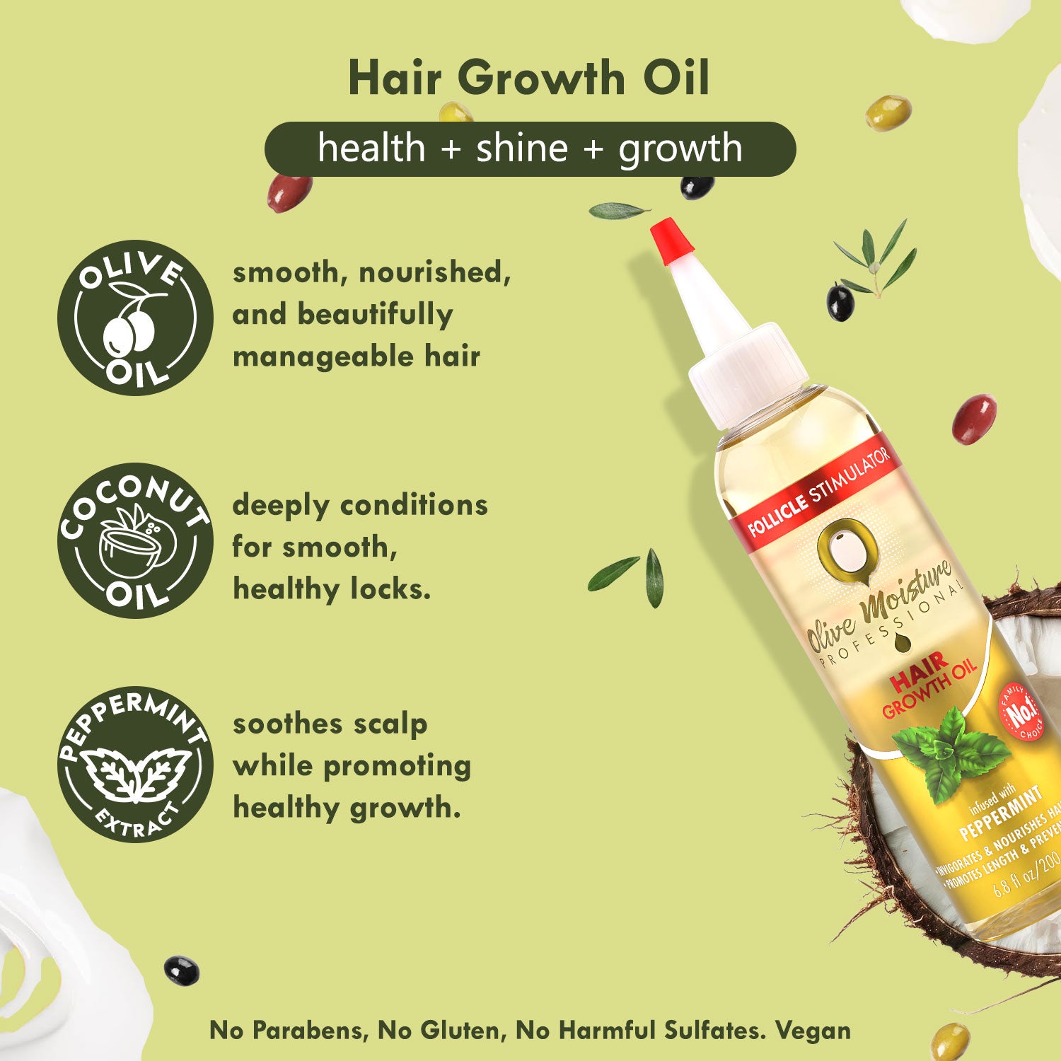 Olive Moisture Professional Hair Growth Oil - 200ml