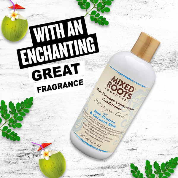 Mixed Roots Compounds Lightweight Conditioner Milk Protein & Coconut Milk 355ml - Afro Hair Boutique