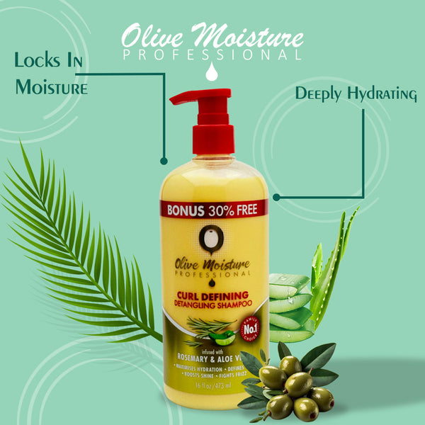 Olive Moisture Professional Curl Defining Detangling Shampoo - 473ml - Afro Hair Boutique