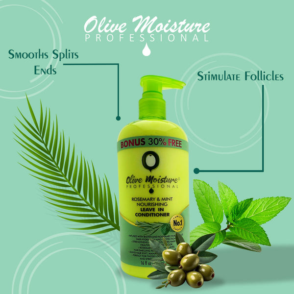 Olive Moisture Professional Rosemary & Mint Nourishing Leave In Conditioner 473ml - Afro Hair Boutique