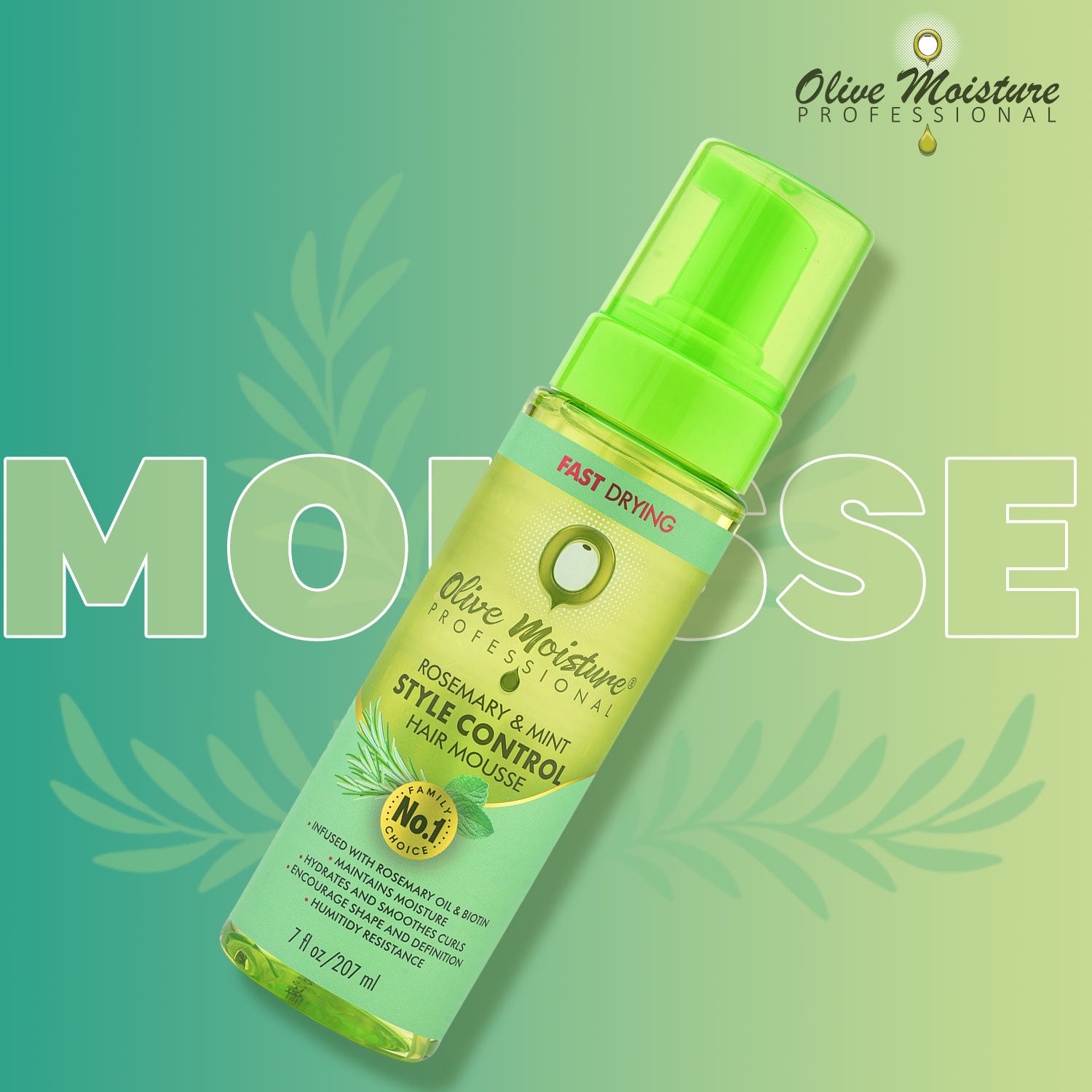 Olive Moisture Professional Rosemary And Mint Style Control Hair Mousse 207ml