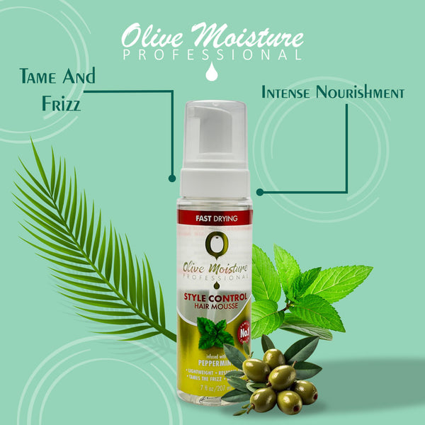 Olive Moisture Professional Style Control Hair Mousse 500ml / 207ml - Afro Hair Boutique