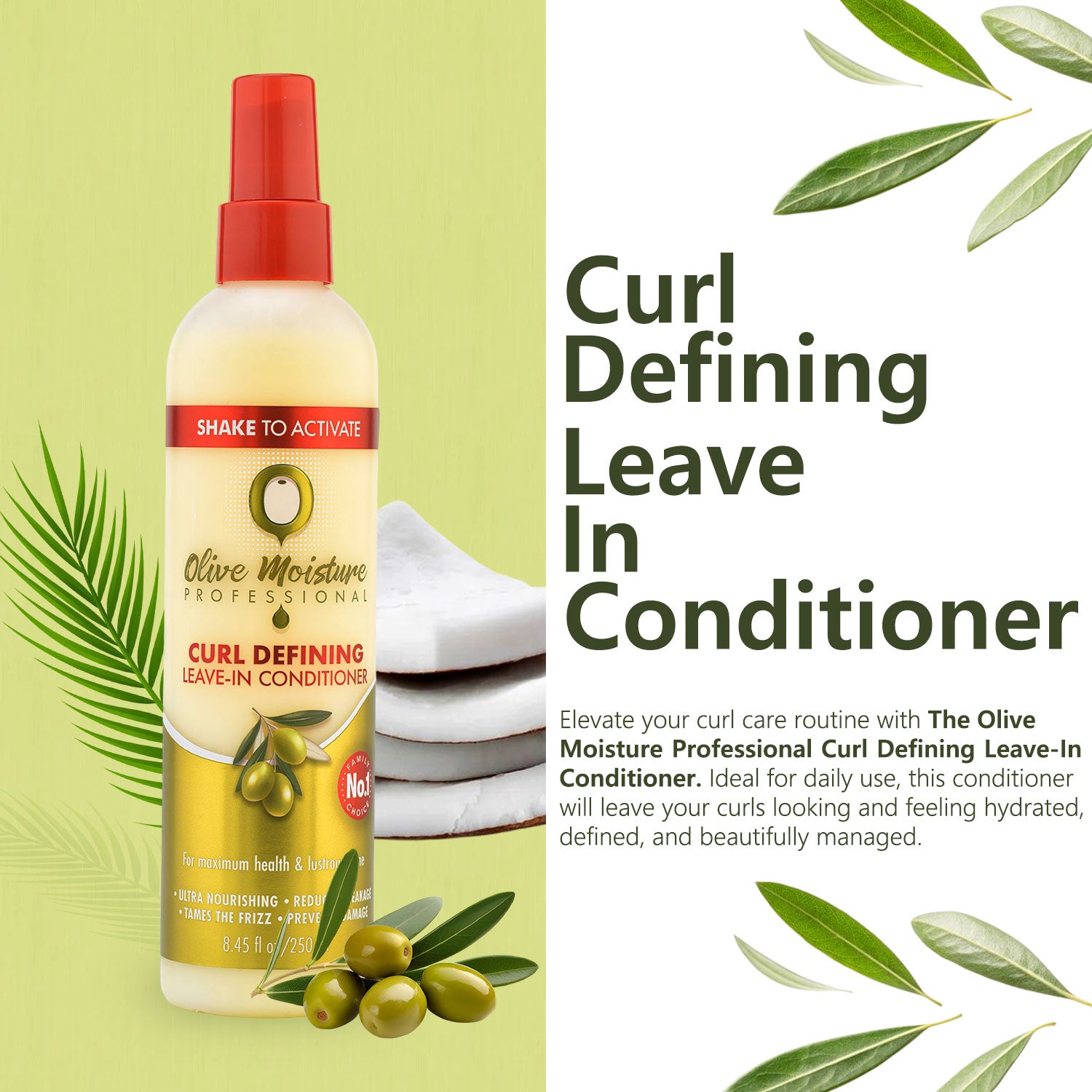 Olive Moisture Professional Curl Defining Leave In Conditioner - 250ml